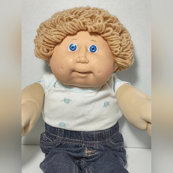 Vintage 80s Cabbage Patch Kids Doll 1986 Red Signature Mold 10 USA OK 16" 2Teeth - Picture 11 of 11